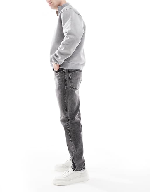 DESIGN Tapered Jeans In Washed Grey