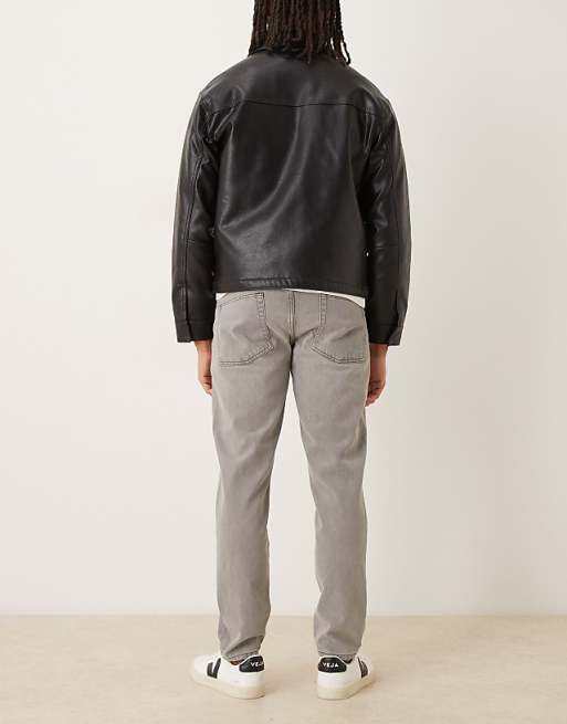 DESIGN Tapered Jeans In Washed Grey