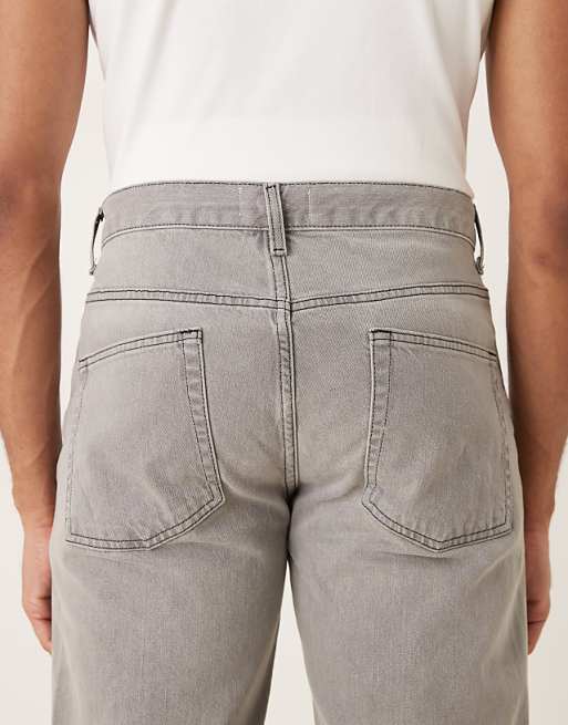 DESIGN Tapered Jeans In Washed Grey