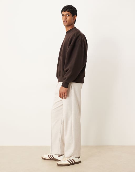DESIGN Tapered Jogger Scuba-style Fabric In Oatmeal Marl