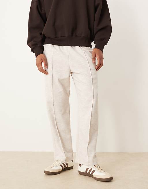 DESIGN Tapered Jogger Scuba-style Fabric In Oatmeal Marl