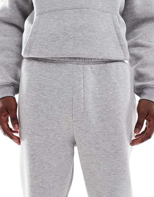 DESIGN Tapered Jogger With Fixed Hem In Light Grey