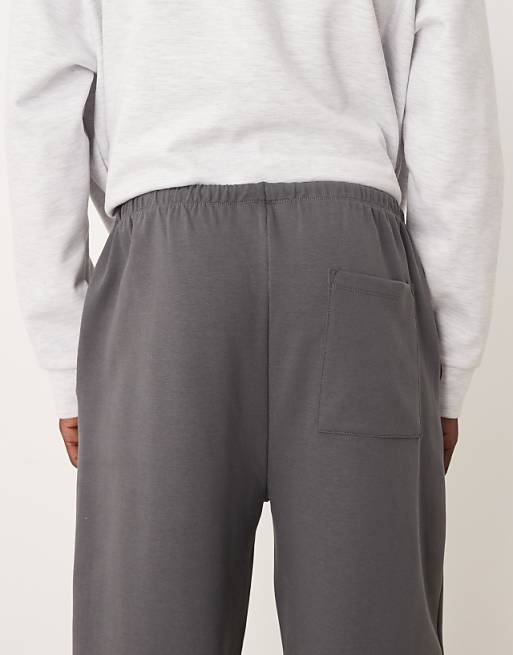 DESIGN Tapered Jogger With Pin Tuck In Dark Grey