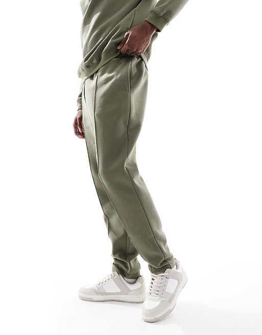 DESIGN Tapered Jogger With Pin Tuck In Green