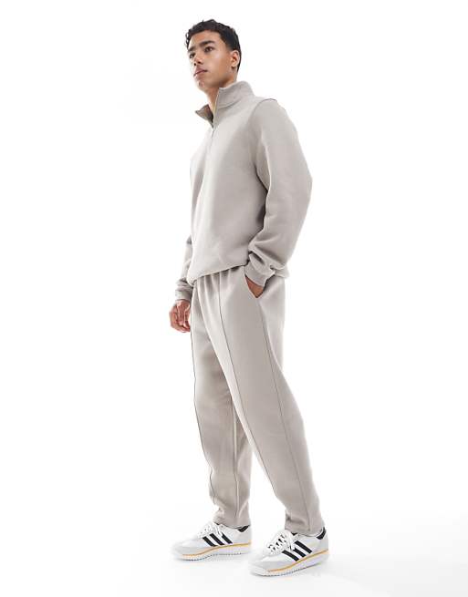 DESIGN Tapered Jogger With Pin Tuck In Grey