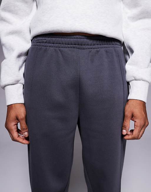 DESIGN Tapered Jogger With Pin Tucks In Charcoal