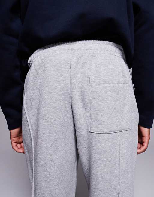 DESIGN Tapered Jogger With Pin Tucks In Grey Marl