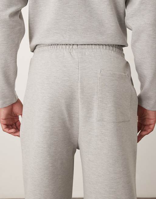 DESIGN Tapered Jogger With Pleats In Light Grey