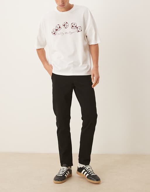 DESIGN Tapered Trousers In Black