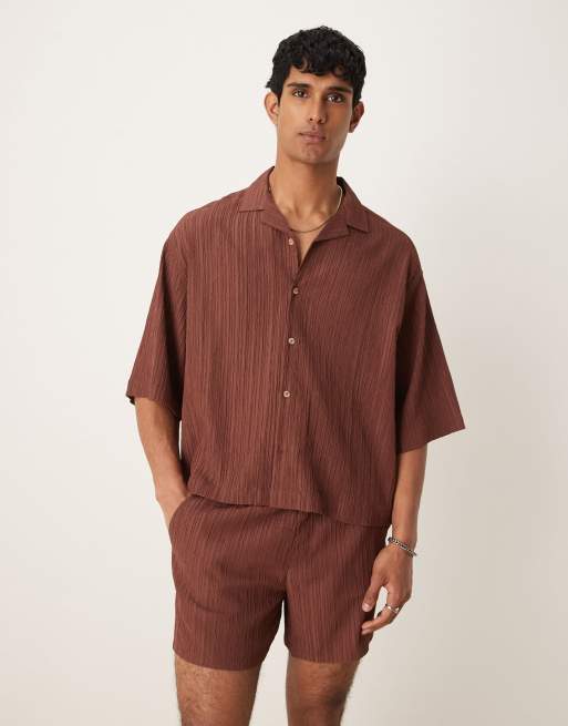 DESIGN Textured Co-ord In Brown