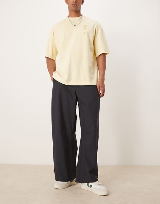 DESIGN Twisted Horseshoe Trouser In Black