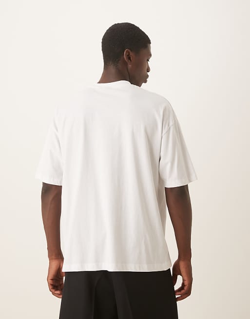 DESIGN Unisex Oversized T-shirt With Paul Frank Prints In White