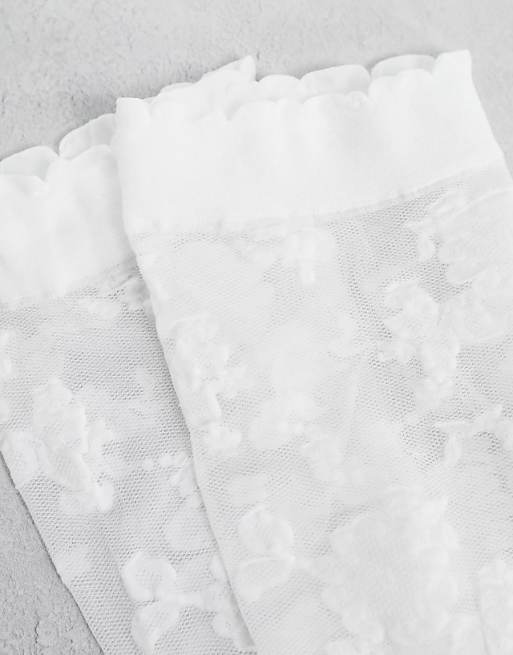 DESIGN White Lace Sock