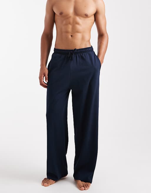 DESIGN Wide Leg Lounge Bottoms In Navy