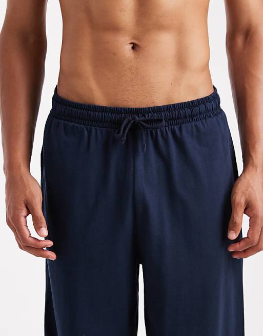 DESIGN Wide Leg Lounge Bottoms In Navy