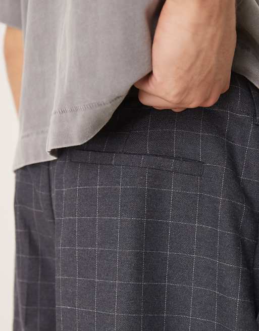 DESIGN Wide Leg Trouser In Check