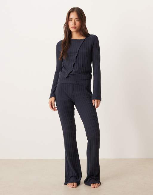 DESIGN Wide Rib Lounge Set In Navy