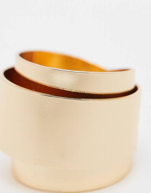 DESIGN Wide Spin Ring In Gold Tone