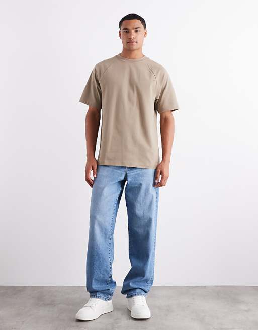 DETAIL Heavyweight 240gsm Relaxed Fit Raglan T-shirt In Greige