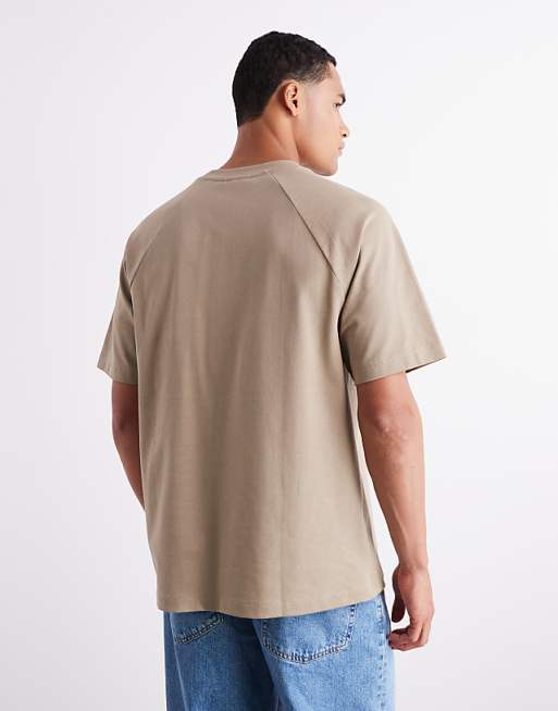 DETAIL Heavyweight 240gsm Relaxed Fit Raglan T-shirt In Greige