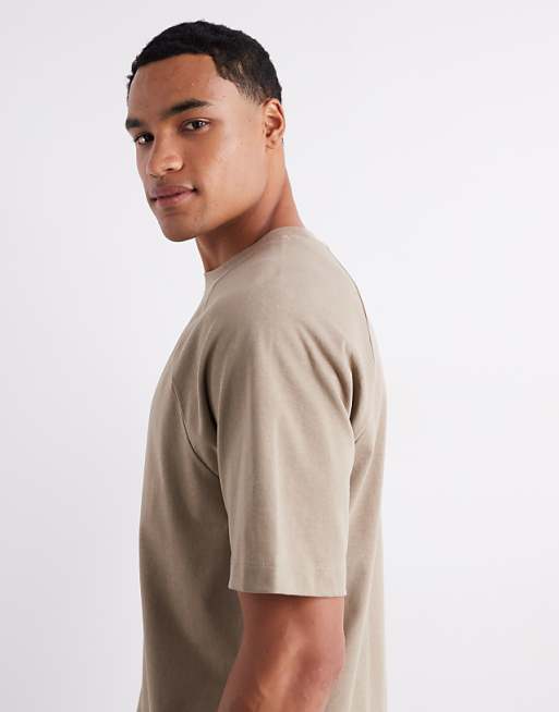DETAIL Heavyweight 240gsm Relaxed Fit Raglan T-shirt In Greige