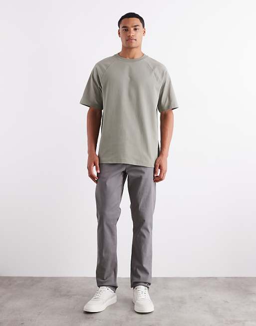 DETAIL Heavyweight 240gsm Relaxed Fit Raglan T-shirt In Khaki