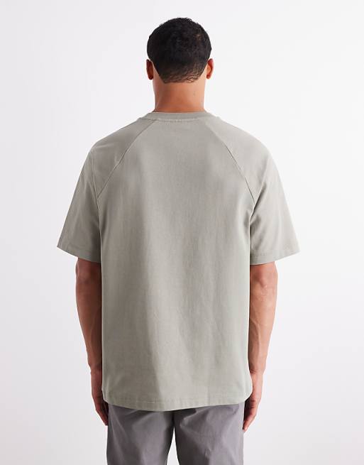 DETAIL Heavyweight 240gsm Relaxed Fit Raglan T-shirt In Khaki
