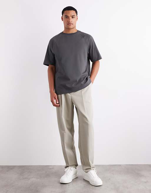 DETAIL Heavyweight 240gsm Relaxed Fit Raglan T-shirt In Charcoal