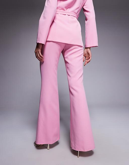 LUXE Co-ord Straight Trouser In Pink