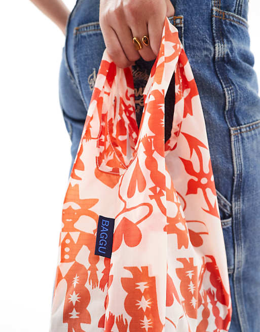 Baggu Baby Packable Shopper Tote Bag In Cowgirl Print