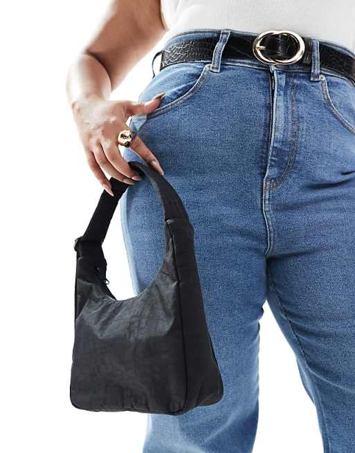 Baggu Mini Nylon Shoulder Bag In Black