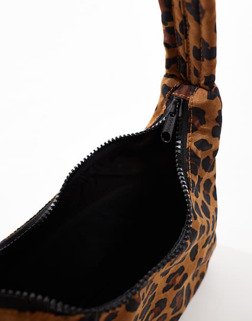 Baggu Mini Nylon Shoulder Bag In Leopard Print
