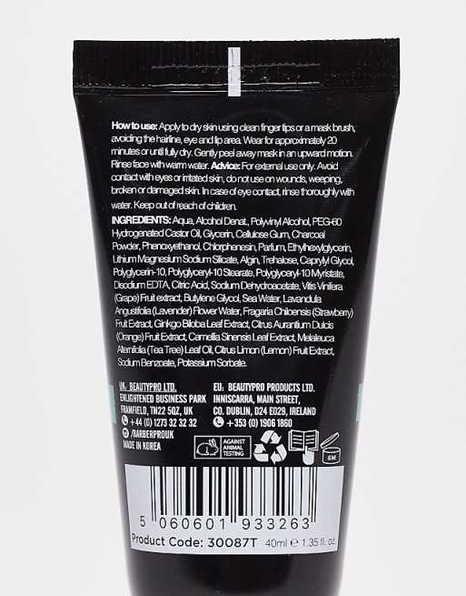 BARBER PRO Face Putty Peel Off Mask Tube 40ml
