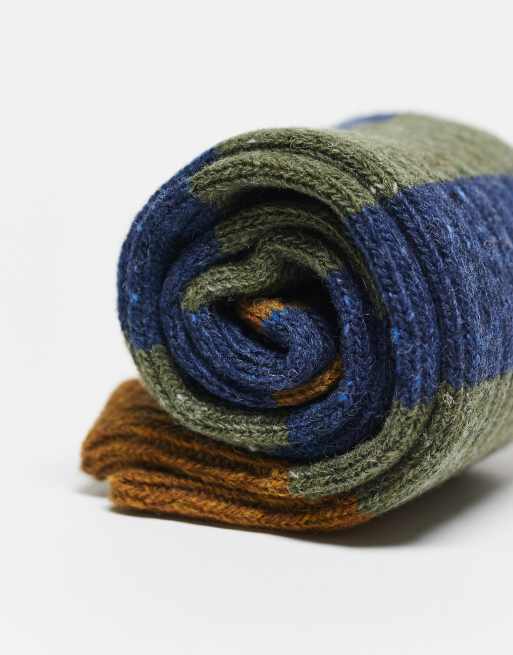 Barbour Houghton Stripe Socks In Thyme - DGREEN