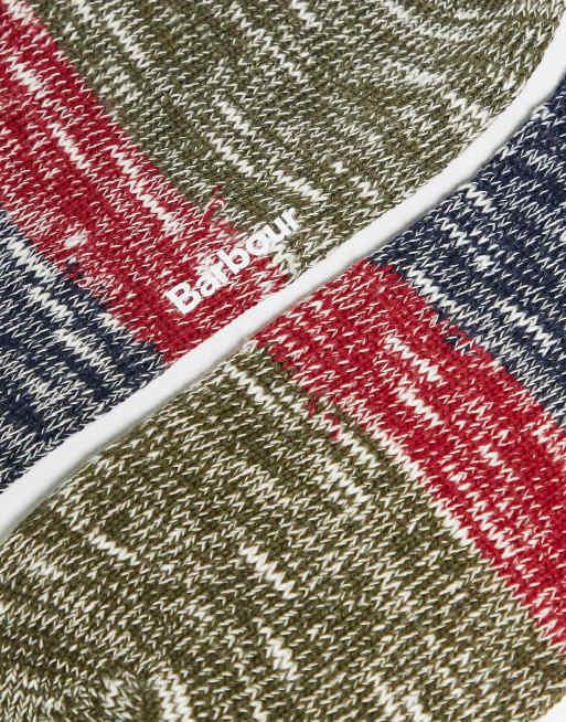 Barbour Monty Sock 2 Pack In Olive Green