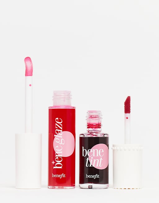 Benefit Rollin With Benetint Cheek & Lip Tint And Limited Edition Lip Oil Duo With Beauty Bag