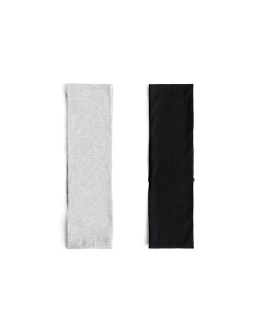 Bershka 2-pack of headbands in black