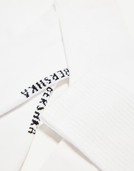 Bershka 3 Pack Sporty Socks In White