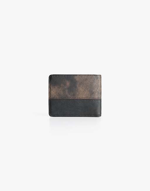 Bershka Faux leather wallet in brown