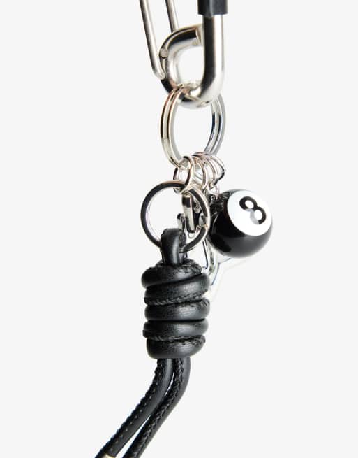 Bershka Lobster Clasp Keyring In Silver