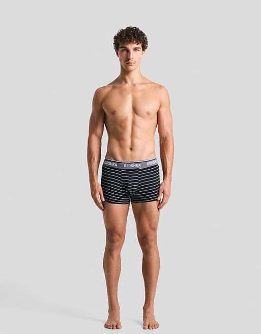 Bershka Pack Of 3 Boxers In Black