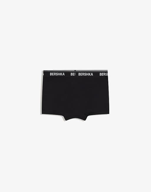 Bershka Pack Of 3 Boxers In Black