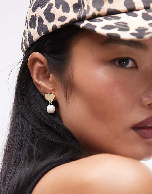 BIMBA Y LOLA faux pearl earrings in gold
