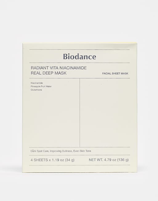 BIODANCE Radiant Vita Niacinamide Real Deep Mask x4