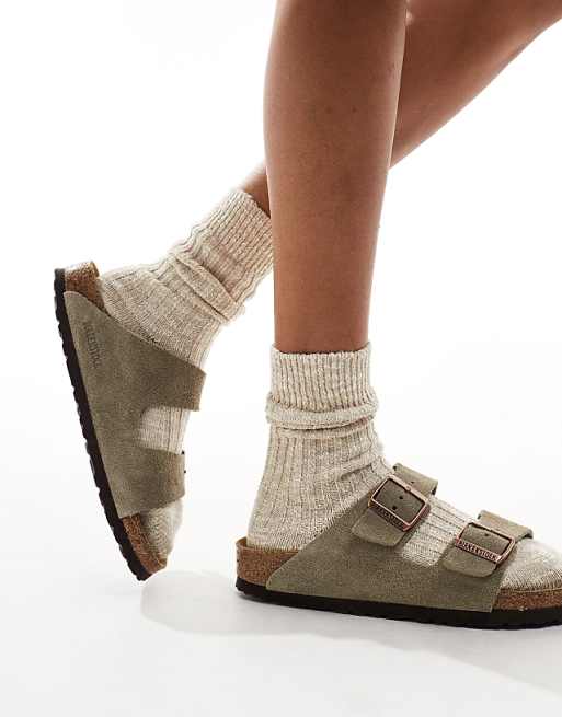 Birkenstock Unisex Slub Cotton Socks In Beige