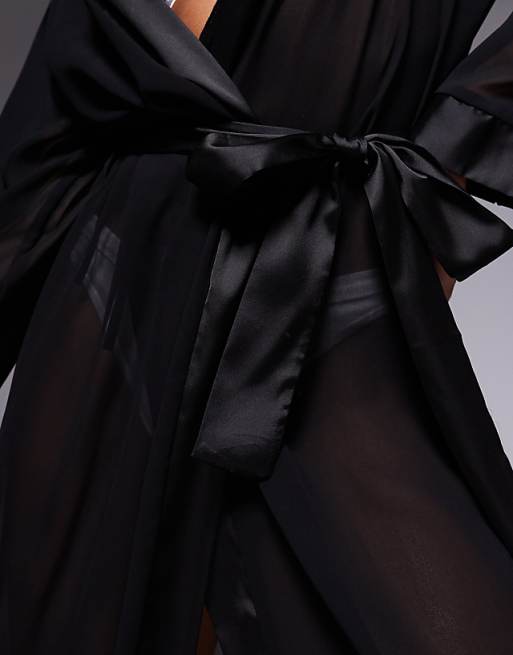 Bluebella Marcella Long Kimono In Black