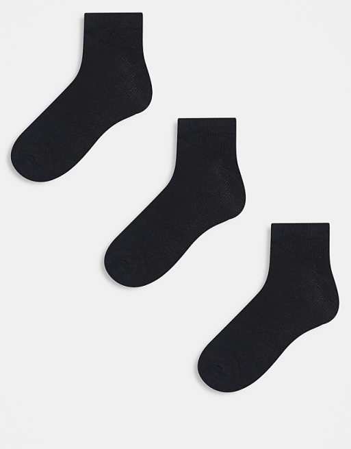 Brave Soul 5 pack trainer socks in black