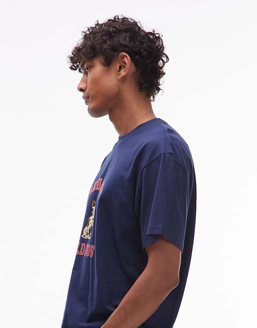 Cahrartt WIP Wild Dog Loose Fit T-shirt In Navy