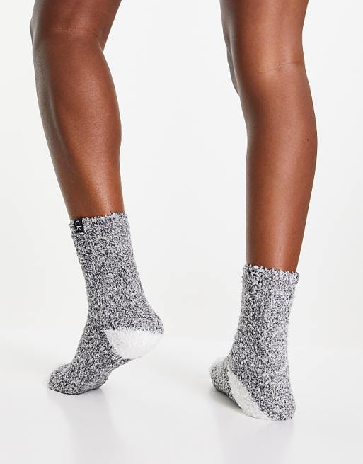 Calvin Klein Cosy Sock In Black And Cream Melange