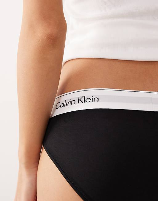 Calvin Klein Icon Cotton Modal Bikini Brief In Black